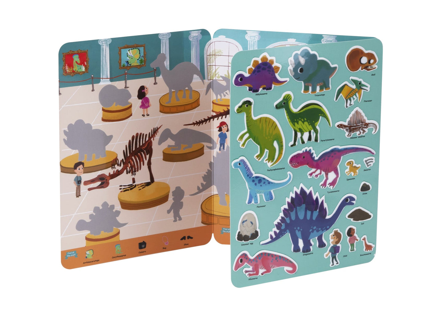 SILICONE STICKER BOOK - DINOSAUR MUSEUM - Bamboo Sprout