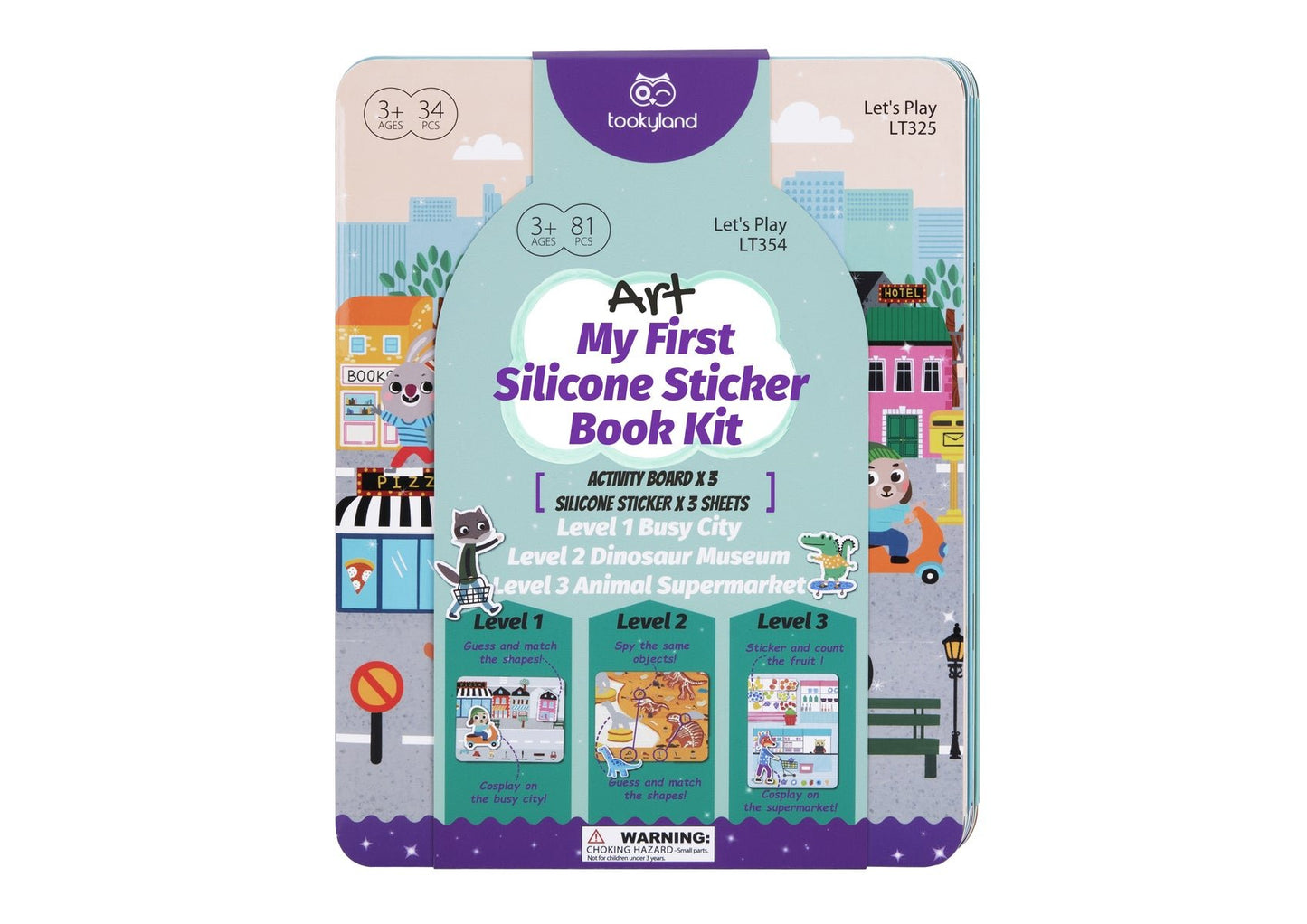 SILICONE STICKER BOOK - BUSY CITY - Bamboo Sprout