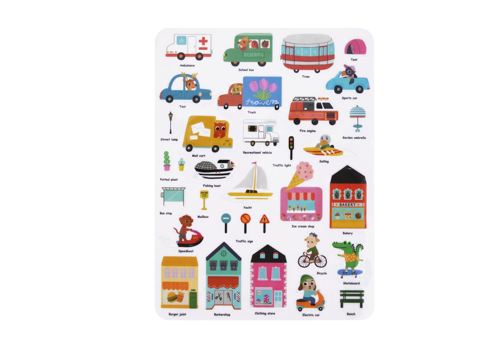 SILICONE STICKER BOOK - BUSY CITY - Bamboo Sprout