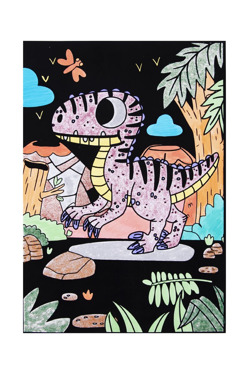 DINOSAUR VELVET COLOURING CRAFT KIT - Bamboo Sprout