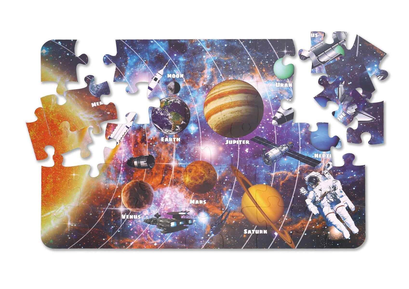SOLAR SYSTEM JIGSAW FLOOR PUZZLE 46PCS - Bamboo Sprout