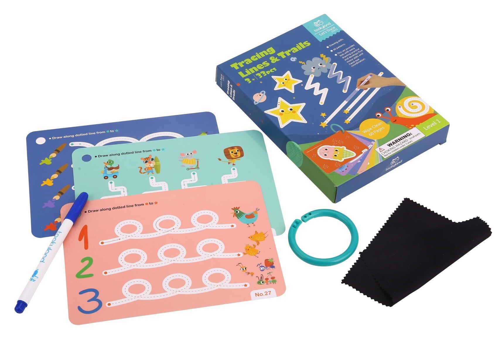 LET'S TRACE - TRACING LINES & TRAILS FLASH CARDS - Bamboo Sprout