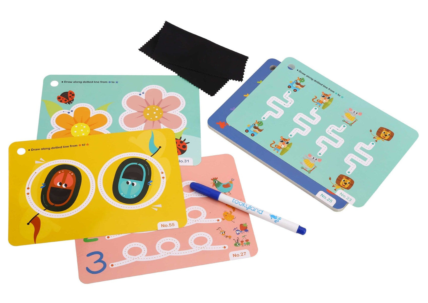LET'S TRACE - TRACING LINES & TRAILS FLASH CARDS - Bamboo Sprout