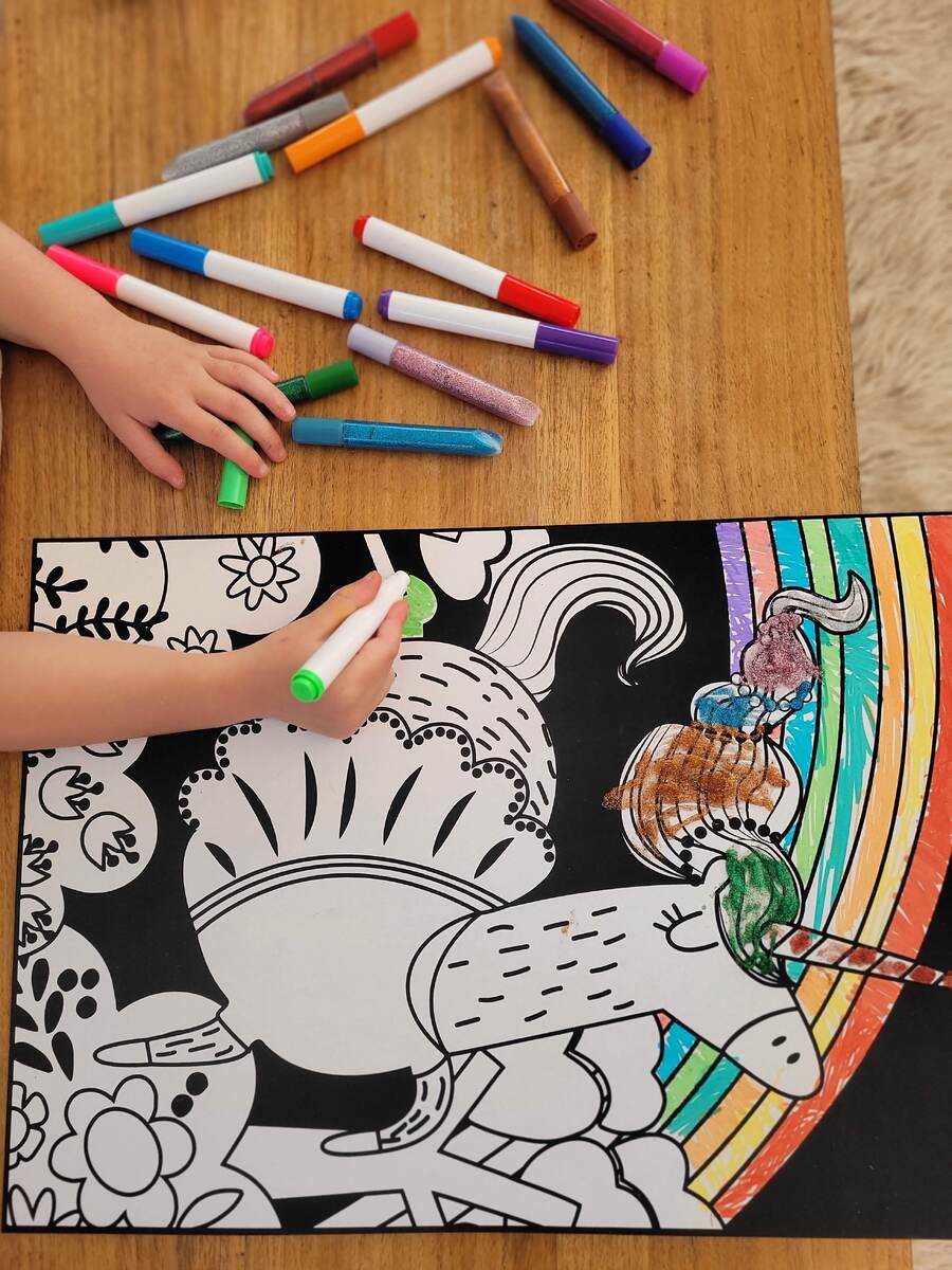 UNICORN VELVET COLOURING CRAFT KIT - Bamboo Sprout