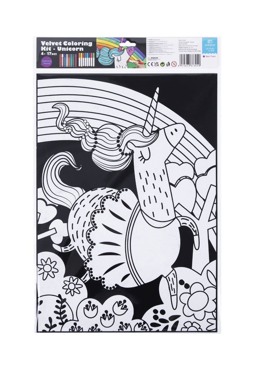 UNICORN VELVET COLOURING CRAFT KIT - Bamboo Sprout