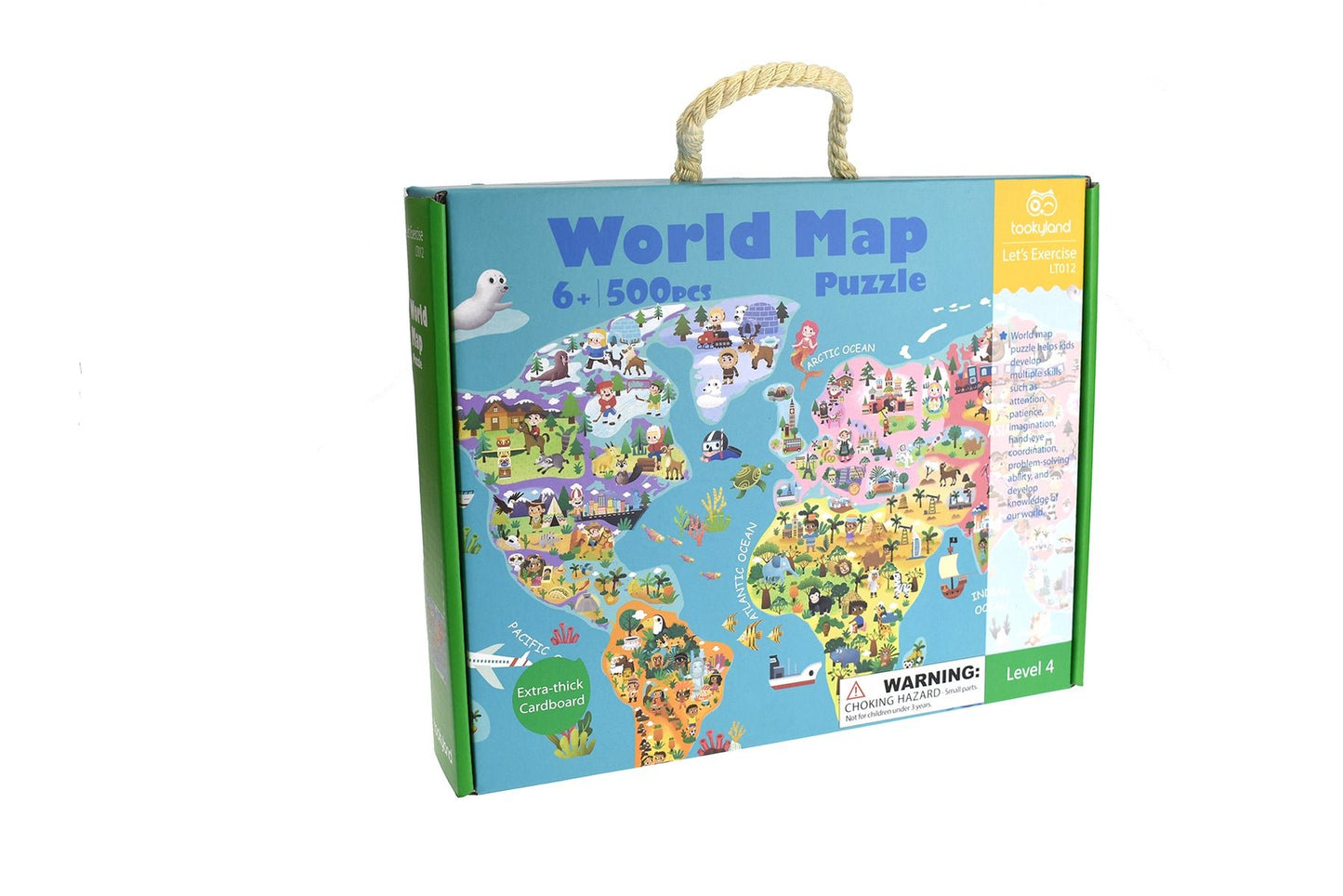 WORLD MAP JIGSAW PUZZLE 500 PCS - Bamboo Sprout