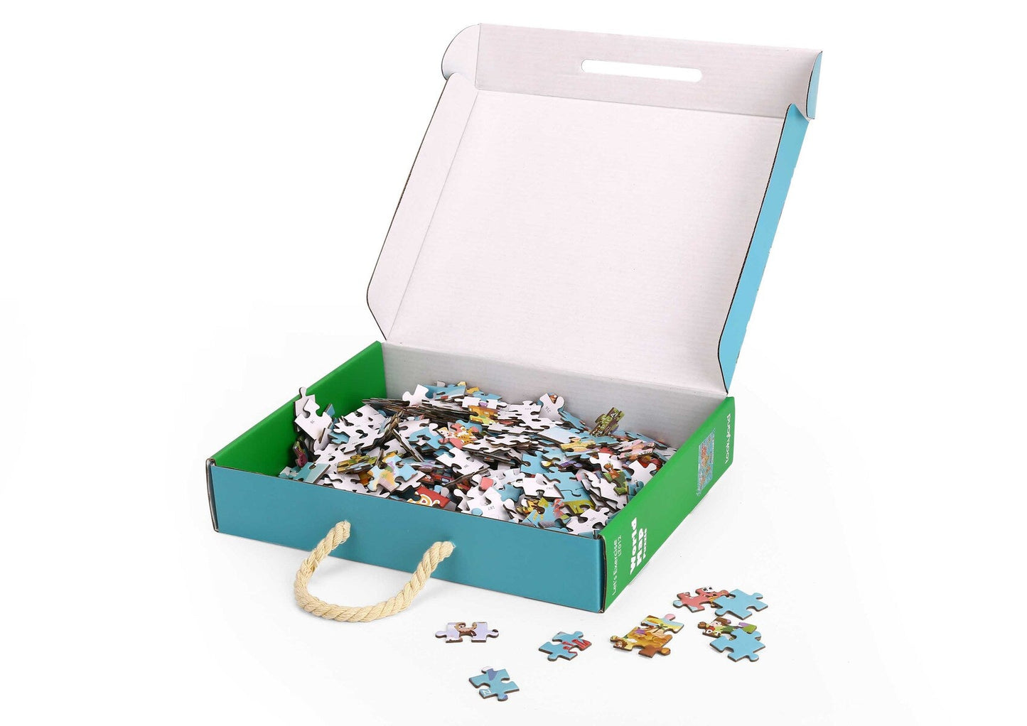 Tookyland 500-piece world map jigsaw puzzle showing colorful continents and oceans, suitable for educational and recreational use.