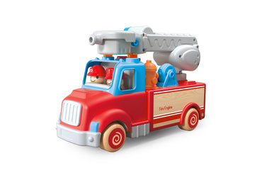 WOODEN FIRE ENGINE WITH SOUND AND LIGHT - Bamboo Sprout
