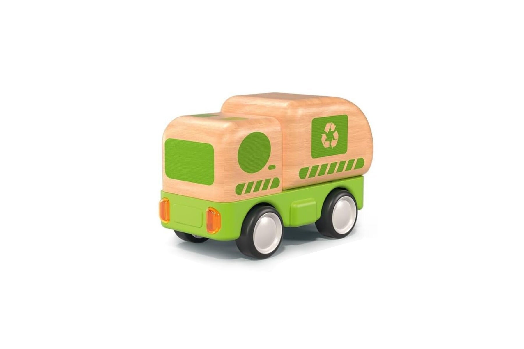 WOODEN FRICTION TRUCK RECYCLING WITH SOUND AND LIGHT - Bamboo Sprout