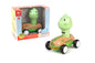 WOODEN PRESS GO RACER DINOSAUR WITH SOUND AND LIGHT - Bamboo Sprout